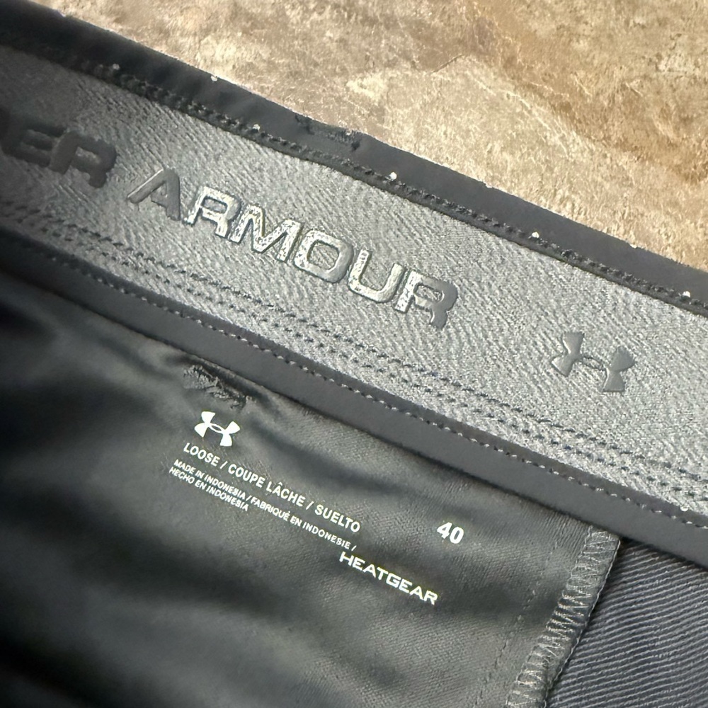 Under Armour HeatGear Men’s Slate Gray Micro-Dot Golf Shorts Size 40 - Picture 4 of 5